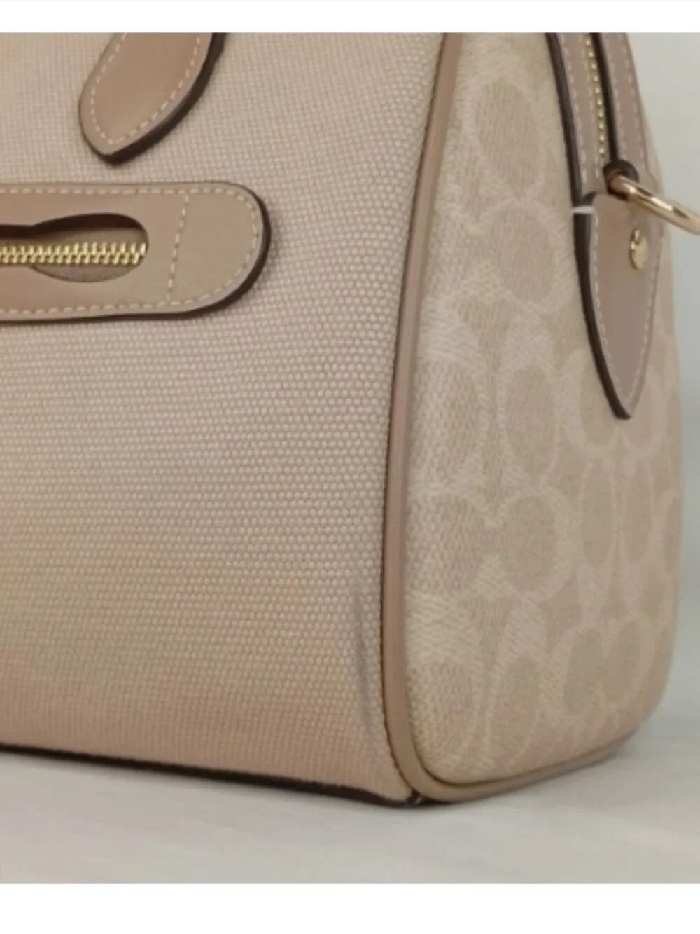 Coach Rowan Satchel Bag In Colorblock w/ Detachable Crossbody Strap Tan CAK58